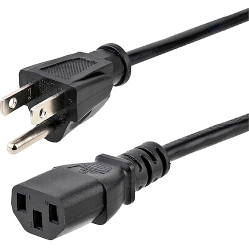 StarTech 10ft Computer Power Cord, 10A 125V, 18AWG, Black (PXT10110)