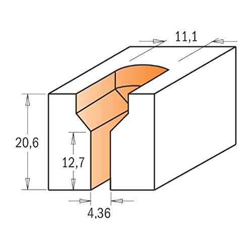 CMT Orange Tools 913.201.11 - Countersink Bit -Hw- S=8 D=4.36/11.1, Steel - Image 3