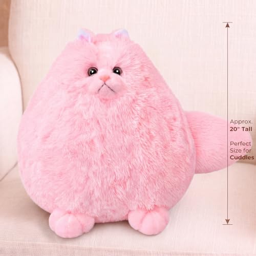Image of Winsterch Giant Pink Cat Stuffed Animal, 20-Inch Large Stuffed Cat Plush
