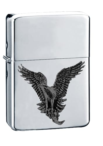 Briquet B44 Osprey en étain anglais et chrome argenté rechargeable