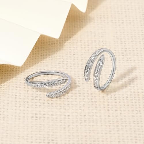 Image of Pure 925 Silver Lustra Toe Ring for Women