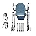 Verlassen Sie Sich auf gehenden Duschstuhl Toilettenstuhl Höhenverstellbarer Gehrahmen Leichter klappbarer Rollator 4 Räder Aluminium Rollator Mobiler Toilettenstuhl