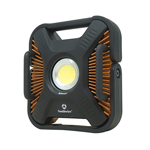 Southwire AL60RSW 6000 Lumen LED Rechargeable Work Light, with USB Power Outlet, 60 Watts, 120 Volts, Weatherproof and Drop Tested, 6,000, Copper