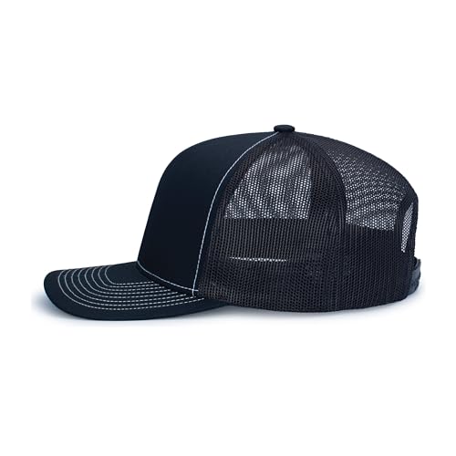 Image of Pacific Headwear Contrast Stitch Trucker Snapback