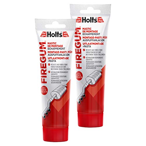 Preisvergleich Produktbild Holts 2X Auspuffanlage Montagepaste Firegum Tube Autopflege Rohrverbindung Gasdicht Hitzebeständig 150 G 204204