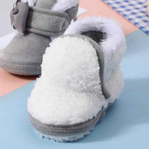 IWIHMIV Infant Winter Shoes Soft Sole Non Slip Floor Socks Shoes for Baby Comfortable Ankle Boots for Walking4