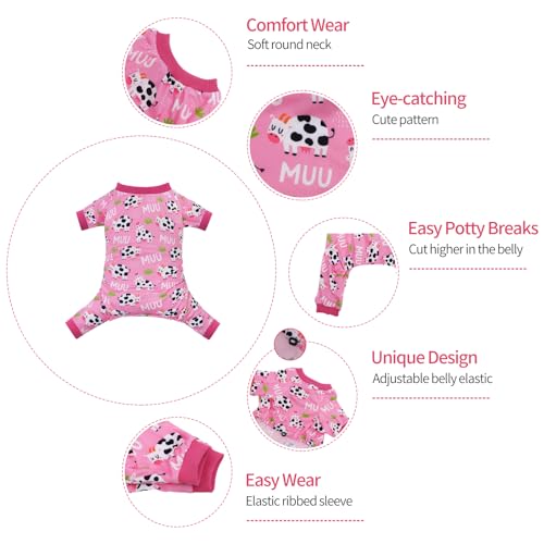 Image of CuteBone Small Dog Pajamas Shirt Stretchy Summer Puppy Pjs Soft Cat Onesies Pet Clothes for Daily Wear DA31S