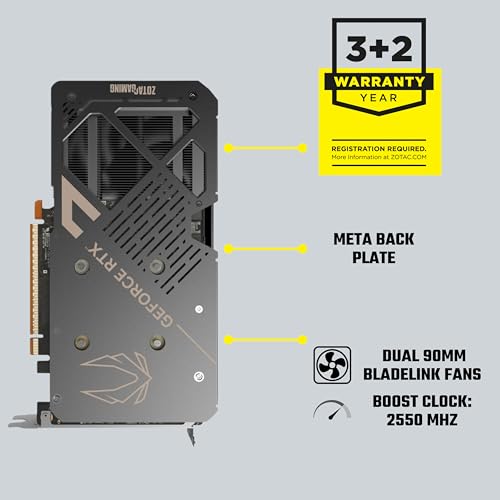 Image of ZOTAC Gaming GeForce RTX 5060 AMP Graphics Card - Black | 8 GB GDDR7 | DLSS 4 | 128 Bit | PCIE 5.0 | SFF Ready | 3840 CUDA Cores | IceStorm 2.0 Cooling | ZT-B50600F-10M