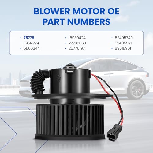 Image of HVAC Blower Motor 75778 Compatible with Chevy 05-10 Cobalt, 06-11 HHR, Compatible with Pontiac 07-09 G5, 05-06 Pursuit Blower for 52495749 A /C Blower Motor Assembly for 03-07 lon