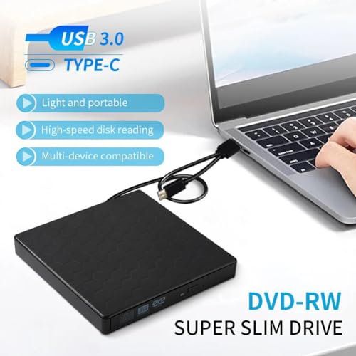 Lectora externa de DVD USB 3.0 portátil para PC miniatura 6