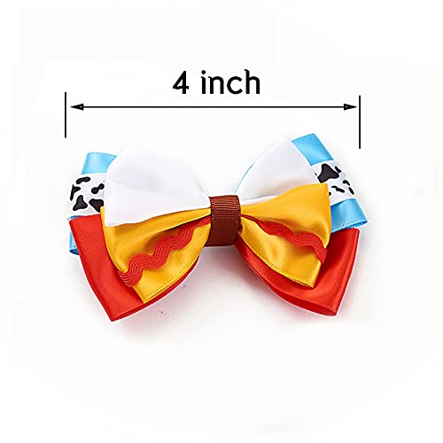 Jiaduo Baby Girls Hair Bow Clips 4Pc Cartoon Birthday Party Dress Up Accessories 4 Inch #TOP5