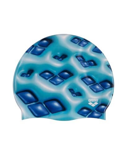 Arena HD Touca de banho unissex de silicone elástico para adultos treinamento esportes aquáticos fitness acessórios de natação proteção contra cloro chapéu de piscina para cabelo, espuma azul China,