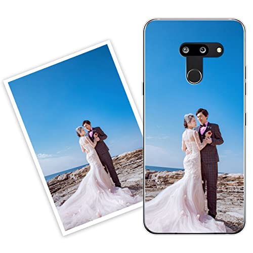 Sunrive Personalisierte Hülle kompatibel mit LG G8/G8 ThinQ Silikon,Transparent Handyhülle Benutzerdefiniert Weicher Etui mit Eigenem Foto Bild Text Persönliche