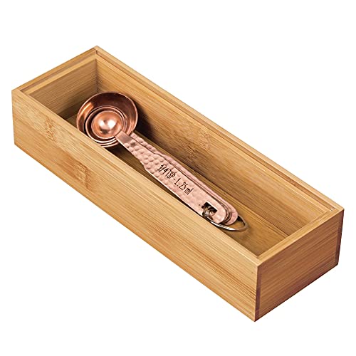 iDesign 41840 InterDesign Caixa empilhável de bambu 7,6 x 22,8 x 5 cm Organizador de gaveta Formbu -