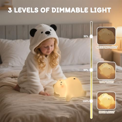 Lámpara nocturna silicona recargable para niños miniatura 4