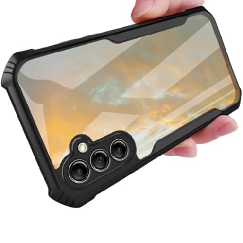 Amazon Brand Solimo Shockproof Crystal Clear Back Cover for Samsung Galaxy M14 5G | 360 Degree Protection | Transparent Samsung Galaxy M14 5G Back Cover Case (PC & TPU, Black Bumper) (B0CY99YQP5) Amazon Price History, Amazon Price Tracker
