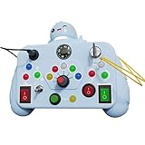 Jouet sensoriel interactif : ce jouet est fabriqué en plastique avec des boutons, des interrupteurs et des leviers de vitesse sécurisés. La lumière LED est douce et sans danger pour les yeux des enfants, favorisant la cognition sensorielle