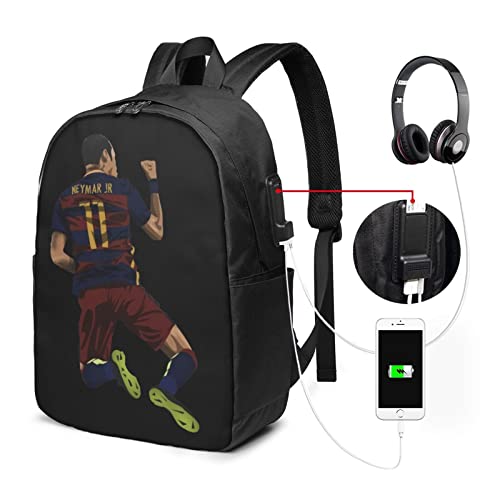 Neymar #11 Adult Backpacks Bag Laptop Bag Bookbag Usb Backpack 17 Inch For Daily2