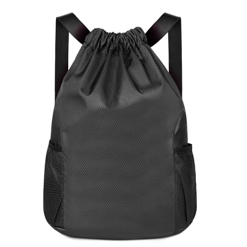flintronic Bolsas de Cuerdas Mujer Hombre Mochila, Cuerdas Impermeable Saco de Gimnasia, Deportiva Impermeable Mochila de Playa, con Compartimento Zapatos y Bolsillo Húmedo, para Yoga Deporte