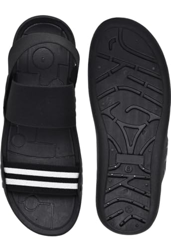 Image of black sandals Flip Flops for Men & Boys | Comfortable Casual Slippers for Beach, Home, Outdoor | Anti-Slip Lightweight Chappals - Stylish Summer