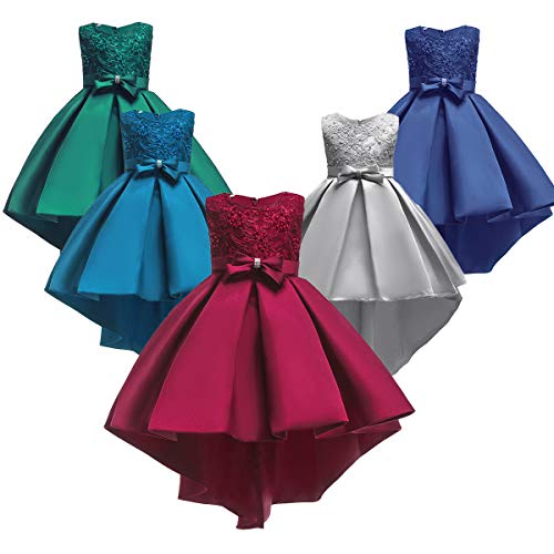 Flower Girl High Low Tutu Dress Little Big Princess Bridesmaid Wedding Party Gown First Communion Prom Dresses for Kid4