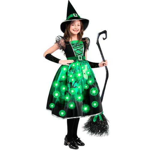 Disfraz de Bruja con Luces para Niñas Pequeñas miniatura 3