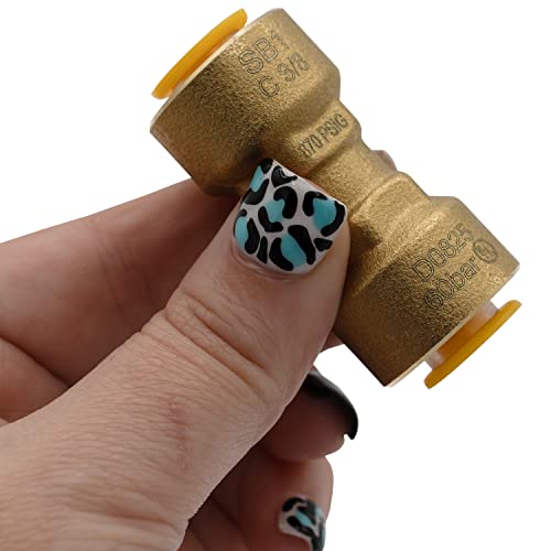 Image of Supplying Demand SB1 3 /8 Inch Quick Connect HVAC Brass Coupler Fitting
