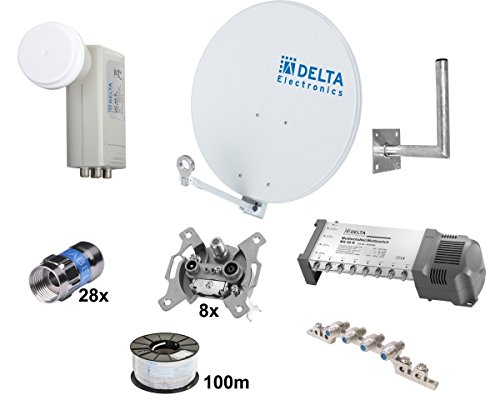 Profi SAT-Anlage 8 Teilnehmer, komplette Satanlage Cover