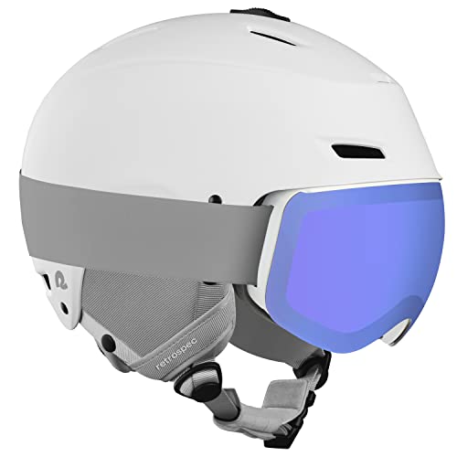 Retrospec Zephyr Ski & Snowboard Helmet For Adults - Adjustable With 9 Vents - Abs Shell & Eps Foam - Matte White - Small 52-55.5Cm #TOP3