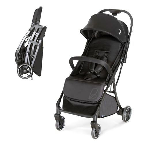 Asalvo Silla de Paseo Ligera HITO. Silla de Paseo Segura y Confortable. Carrito Bebe con Capota con Ventana y Freno Trasero. Silla Bebe con Chasis de Acero. Maximo 22 kg. Color Negro