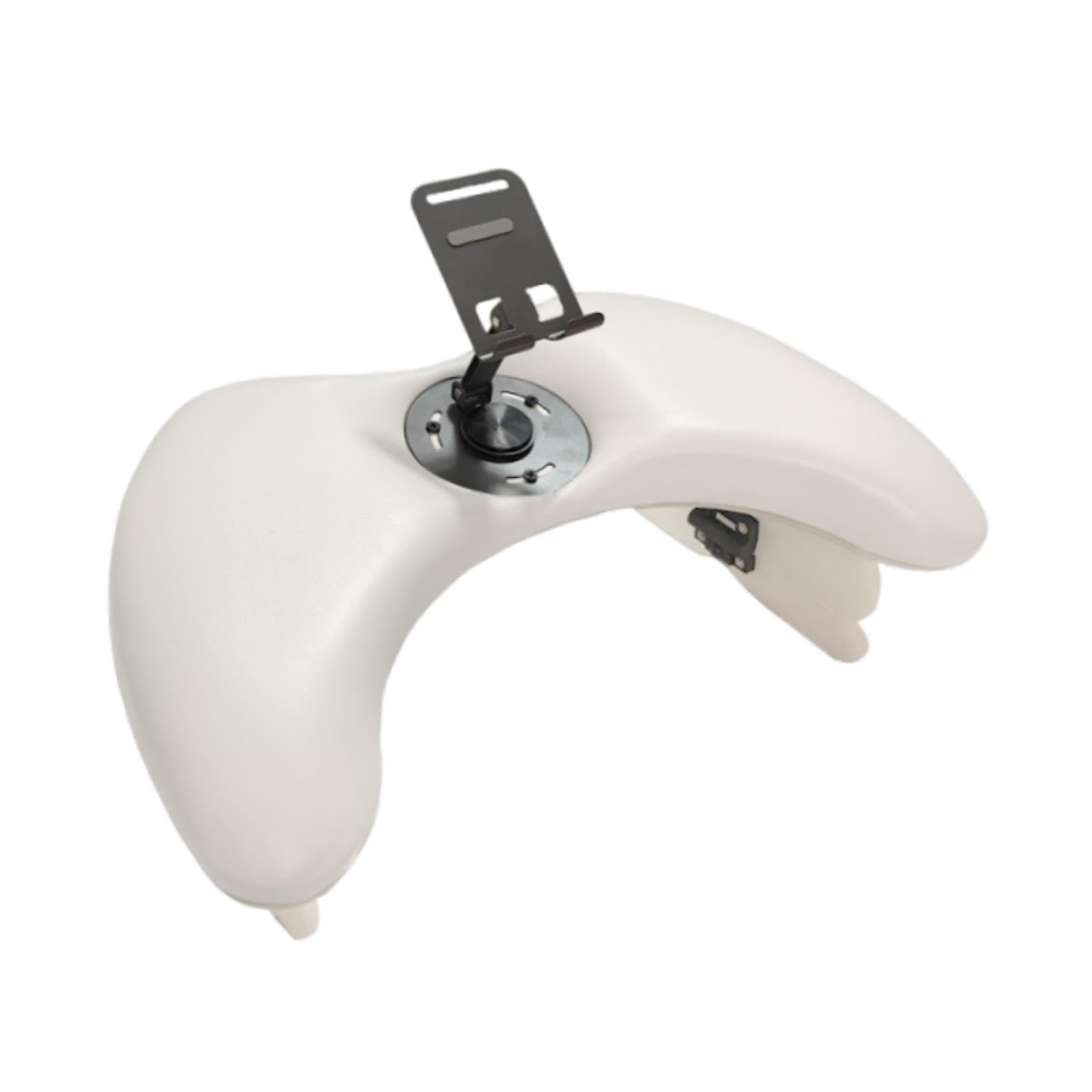 Cuscino per Manicure Poggiapolso Poggiabraccio Unghie Cuscino Manicure Pieghevole Altezza Regolabile PU Comodo per Trattamento Lungo Adatto a Salone S, Bianco con Staffa