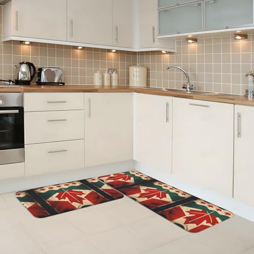 Tapis de cuisine antidérapant contre sol glissant Canada rétro - 6