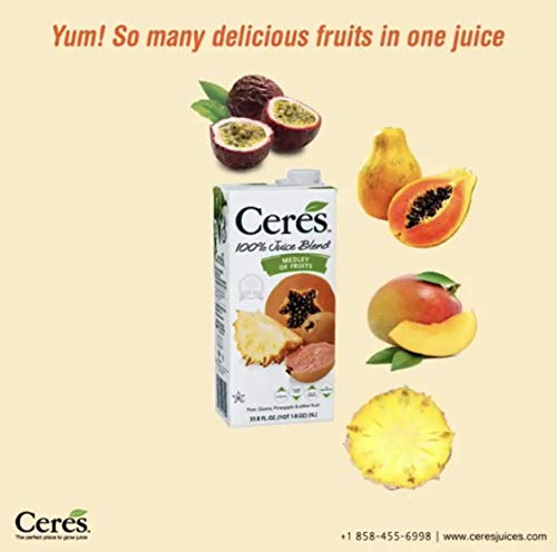 Ceres 751217123494 100% All Natural Pure Fruit Juice Blend, Medley Of Fruits - Gluten Free, Rich In Vitamin C, No Added Sugar Or Preservatives thumb #4