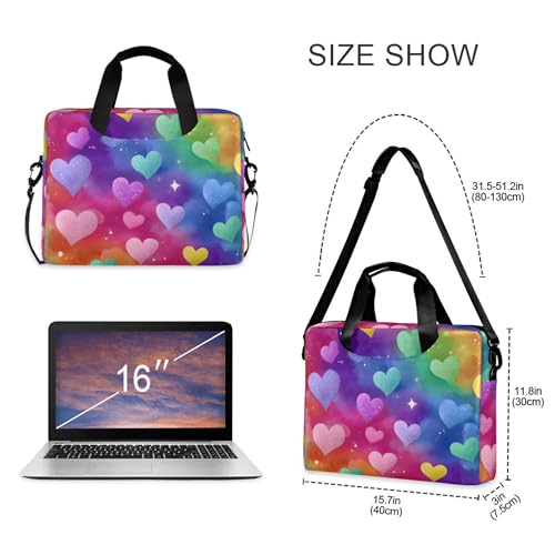 Funda para portátil ALAZA Rainbow Love Hearts Stars 13-15.6" miniatura 4