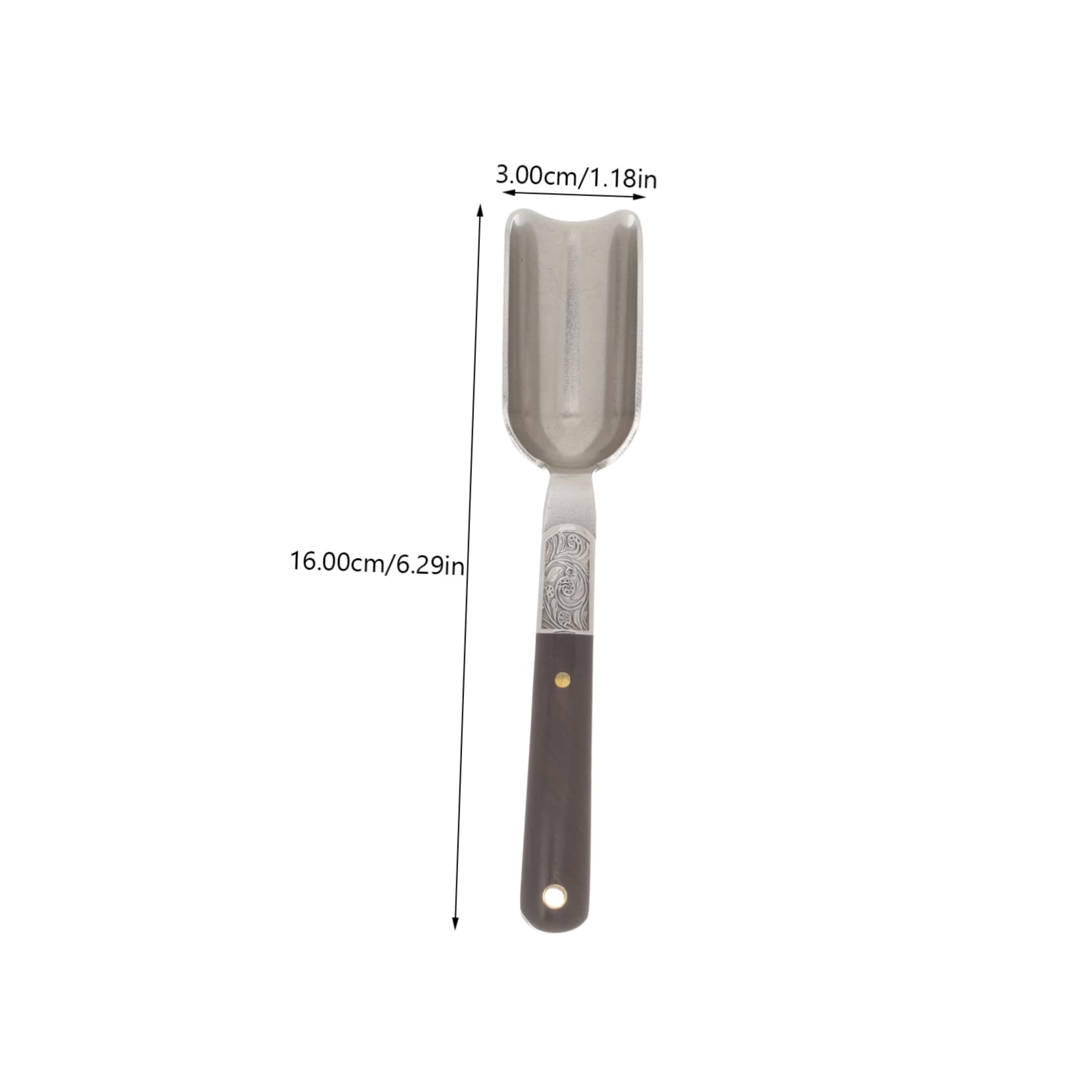 SOLUSTRE Vintage Tea Spoon with Wood Handle Scoop for Tea Leaves and Home Use Easy to Clean and Maintain