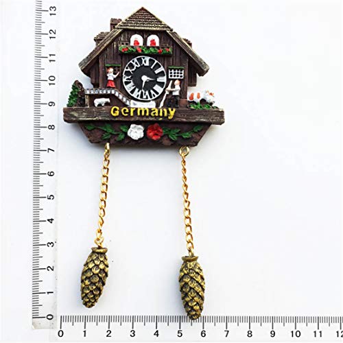 Fridge Magnet Cuckoo Clock Germany 3D Metal Handmade Craft Tourist Travel City Souvenir Collection Letter Refrigerator Sticker #TOP5