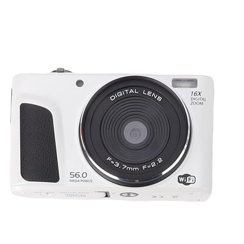 Annadue Cámara Digital 4K con Pantalla Abatible, Cámara HD de 56MP con Zoom 16X, Conectividad WiFi, Estabilización de Imagen, para Fotografía de Viajes Vlogging