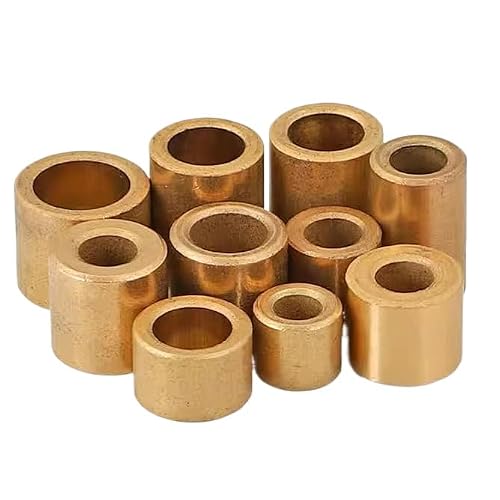 Brass Round Non-Threaded Column Standoff Spacer Washer, M10 M12 M14 M16 M18 M20 M25, Unthreaded Brass Spacers for Industrial Electrical Automotive Machinery Use (M12 x 16 x 8mm, 10pcs)