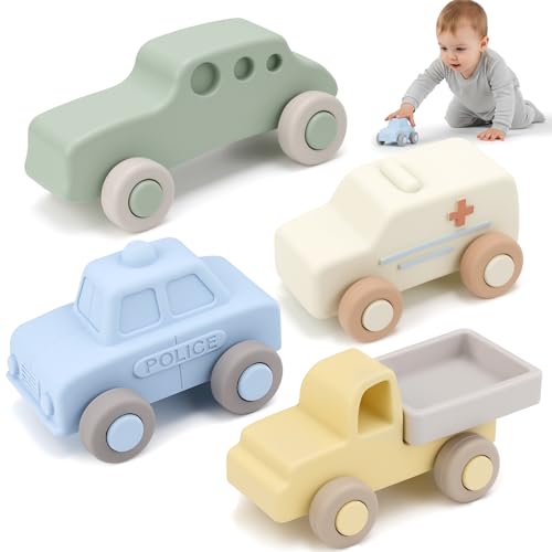 Vanplay Voiture Enfant Jouet Bebe 6 Mois, Jouet Dentition Bébé Jeux Bebe 6 Mois Petite Voiture Cadeau Garcon &Fille,pour Noël & d'anniversaire avec Boîte...