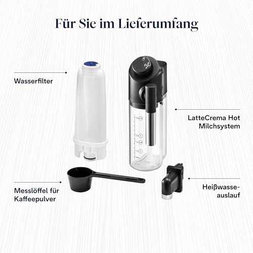 Foto von De'Longhi Magnifica Evo ECAM 292.81.B Kaffeevollautomat mit Milchsystem, 7 Direktwahltasten für Cappuccino, Espresso und weitere Kaffeespezialitäten, intuitives Bedienfeld, 2-Tassen-Funktion, Schwarz