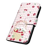 SmaSmaSweets Galaxy Note9 SCV40 ケース [デザイン:3.チェリー(チェックPK)/マグネットハンドあり] シナモロール サンリオ グッズ au ギャラクシー scv40 手帳型 スマホケース スマホカバー 手帳 携帯 カバー