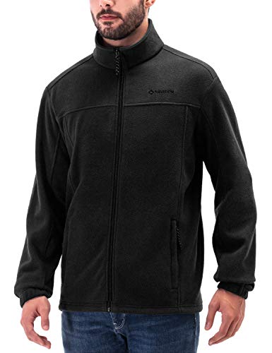 Preisvergleich Produktbild NAVISKIN Herren Fleecejacke warm Fleece Jacket schwarz Größe M