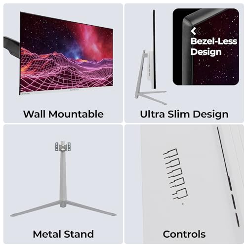 Image of ZEBRONICS A24FHD LED, Gaming Monitor, 24 inch (60.96cm), 300 nits, 165Hz, Slim Design, FHD, 1080p, Wall Mountable, HDMI, DisplayPort, USB Port, Ultra Slim Bezel, Metal Stand, Built-in Speakers