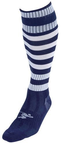 Precision Entrenamiento Pro De Colores Aros Altura De Rodilla Calcetín Fútbol Calcetines De Deporte Par - Azul Marino/Blanco, LBoys Cover