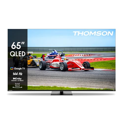 Thomson 65 Zoll (164cm) QLED Pro 144Hz Google Smart TV, Wi-Fi, Dolby Audio, Bluetooth 5.1, Triple-Tuner (Kabel/Satellit/Antenne), HDMI, CI+, A+ Panel - 65QG7C14