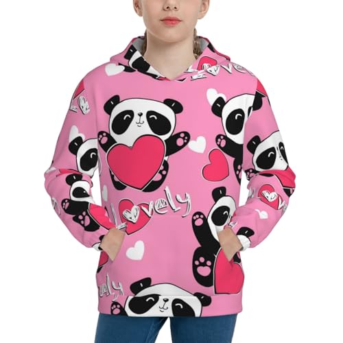 Pink Flamingo Kid Hoodies Boys Sweatshirts Girls Pullover with Pocket - Main Image