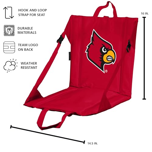 Image of Logo Brands Officially Licensed NCAA Unisex Stadium Seat, One Size, Team Color