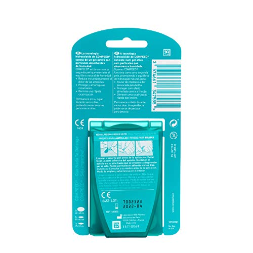 COMPEED Ampollas Surtido, 5 Apósitos Hidrocoloides - Tratamiento de Pies, Un paquete contiene 2 x Medianas (6,8 x 4,2 cm… - Imagen 3