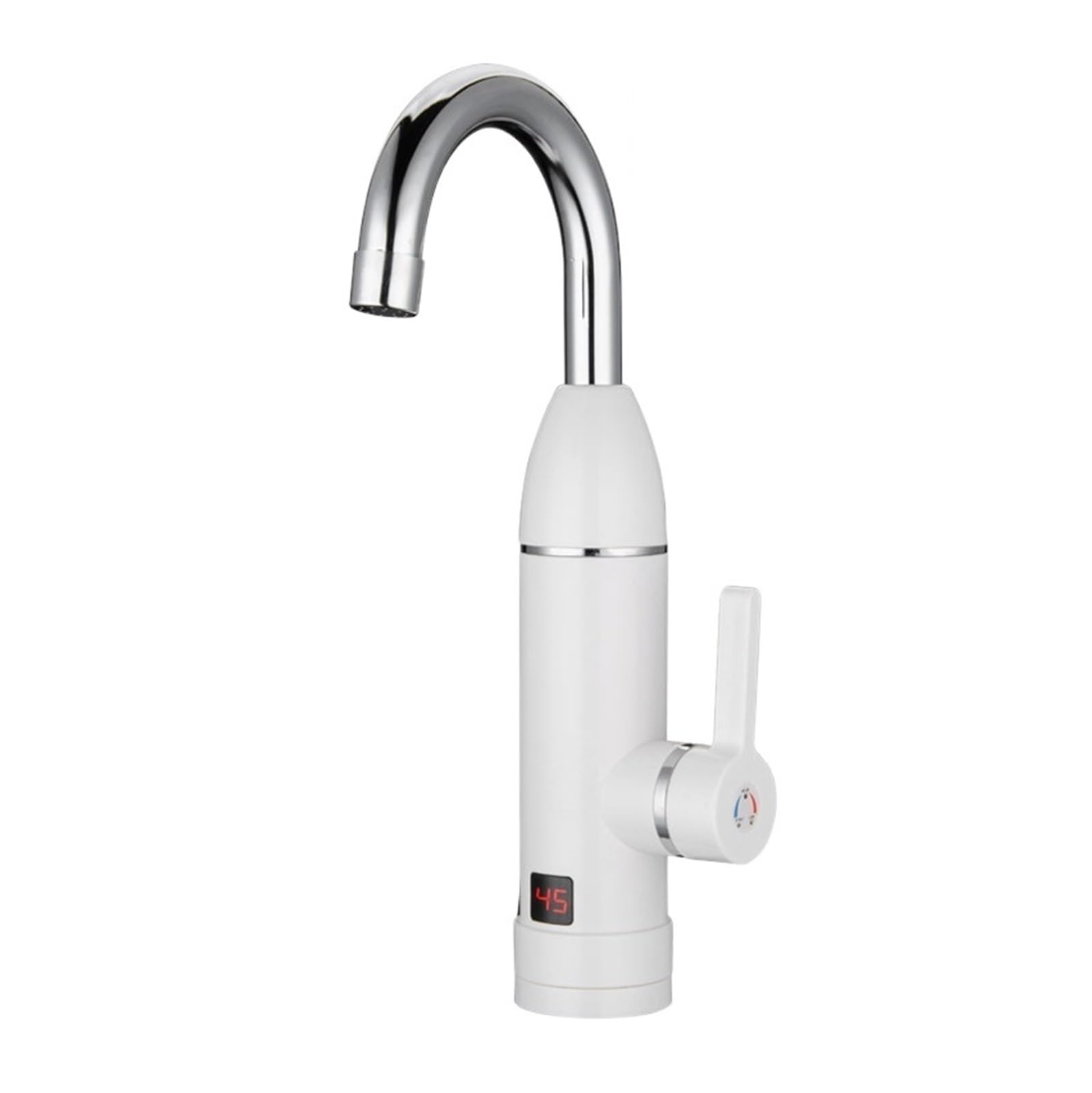 LNHHG Kitchen Instant Heating Faucet Heater Hot Cold Dual-Use Tankless Water Quickly Heating Tap Shower With LED Display(Bianco)