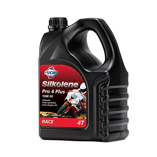 Silkolene Bouteille d'huile de Moteur de Moto entièrement synthétique Pro-4 Plus 10 W-50 4 l